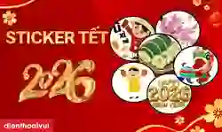 Kho sticker Tết 2026 Bính Ngọ gửi Zalo, Messenger