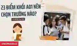 23 điểm khối A01 nên chọn trường nào trên cả nước 2026?