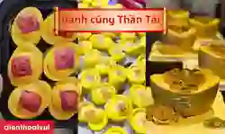 Bánh cúng Thần Tài 2026 thu hút vận may cho gia chủ