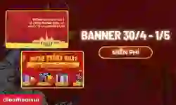 1000+ banner 30/4 và 1/5 đẹp, full HD, miễn phí 2026