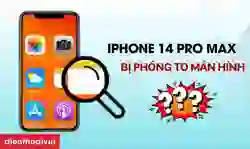 iPhone 14 Pro Max bị phóng to màn hình