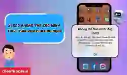 Không thể xác minh tính toàn vẹn của ứng dụng do đâu?