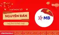 Lịch nghỉ Tết ngân hàng MB 2026 Bính Ngọ đầy đủ