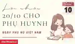Lời chúc 20/10 cho phụ huynh của thầy, cô giáo
