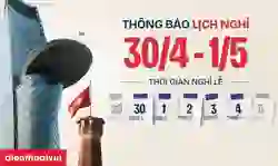 Thông báo nghỉ lễ 30/4