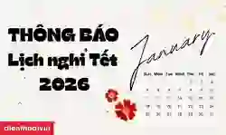 17+ mẫu thông báo nghỉ tết Dương lịch 2026 chi tiết