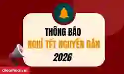 15+ mẫu thông báo nghỉ tết Nguyên đán 2026 Bính Ngọ
