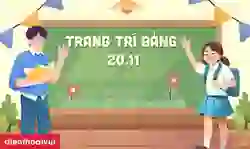 Trang trí bảng 20/11 đơn giản