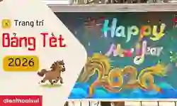 10.000+ mẫu trang trí bảng Tết 2026 Bính Ngọ đẹp, độc đáo