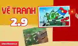 Vẽ tranh 2/9 đơn giản, tranh vẽ ngày 2/9 đẹp nhất