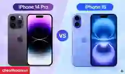 So sánh iPhone 14 Pro và 16 thường