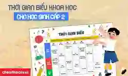 Thời gian biểu khoa học cho học sinh cấp 2 miễn phí