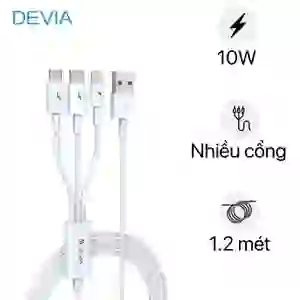 Cáp Devia Smart Series 3 In 1 (Micro, Type-C, Lightning)