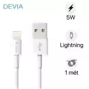 Cáp Devia Kintone Series Lightning USB 1M Trắng