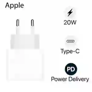 Sạc Apple iPhone 20W Cổng Type-C PD MUVV3ZA/A Chính Hãng