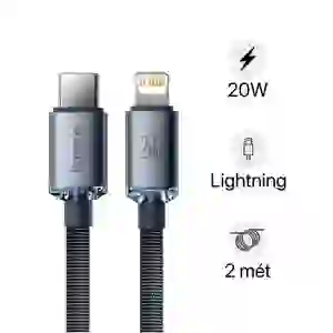 Cáp Baseus Crystal Shine USB-C to lightning dài 2M