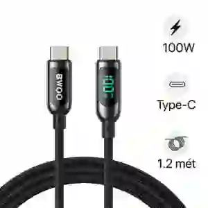 Cáp sạc nhanh BWOO Type-C to Type-C PD 100W X275 dài 1.2M