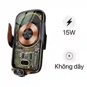 Sạc ô tô Trusmi không dây 15w kết hợp giá đỡ CC07