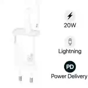 Sạc Trusmi cổng Usb-C PD 20w kèm cáp Type-C to Lightning 20w (EU) CH10