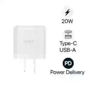 Củ sạc Havit 2 cổng Type C 20W Type A 12W UC166