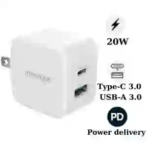 Sạc nhanh INNOSTYLE MINIGO PRO III PD 20W + QC 3.0 Màu trắng
