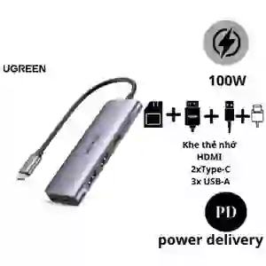 Hub chuyển đổi Ugreen 6 in 1 CM195