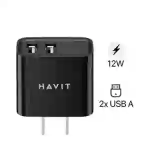 Củ sạc Havit 2 cổng USB-A 12W H131P