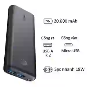 Pin sạc dự phòng Anker PowerCore II 20000mAh A1260