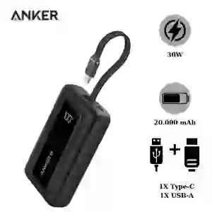 Pin dự phòng Anker Zolo 10.000mAh 30w 1A1C tích hợp cáp Type-C 1688