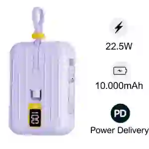 Pin sạc dự phòng Pisen Quick Power Link Tiny 10.000 mAh 22.5W (Lightning & Type-C)