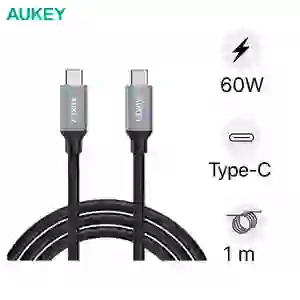 Cáp sạc bọc dù Type-C to C 1m Aukey CB-CD5