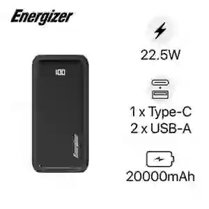 Pin Sạc Dự Phòng Energizer 20.000 MAH Tích Hợp Sạc PD 18W UE20011PQ Đen