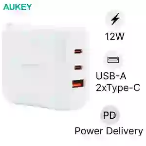 Sạc AUKEY PD 65W 2C+1A PA-D9 Trắng