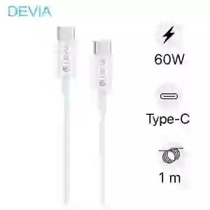 Cáp Devia Smart Series USB-C To USB-C ( 20V 3A 60W ) PD Màu Trắng