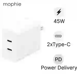 Sạc Mophie PD 45W Dual USB-C GAN