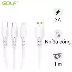 Cáp Golf 3 In 1 Sạc Nhanh 3A GC-85 Dài 1m