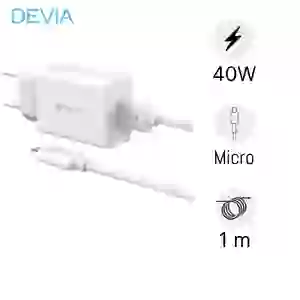 Combo Củ Sạc Devia Kèm Cáp Micro USB V3