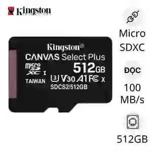 Thẻ nhớ Micro Kingston Class 10 512GB ( Không Adapter )