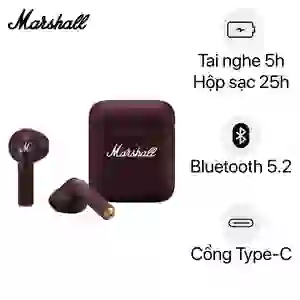 Tai nghe bluetooth Marshall Minor 3 - Đỏ rượu (DROP)