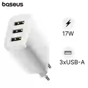 Củ sạc nhanh Baseus compact 3 cổng USB-A
