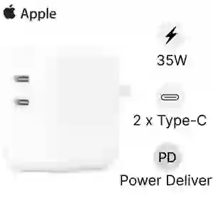 Củ sạc Apple 35W 2 cổng USB-C MW2K3ZAA chính hãng