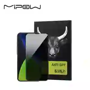 Dán cường lực iPhone 14/13/13 Pro Mipow Premium Privacy chống nhìn trộm Full cao cấp
