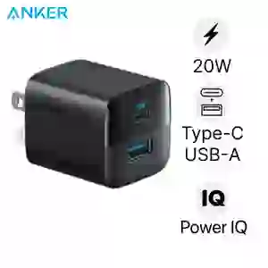 Củ sạc Anker 2 cổng 1C1A/20W B2348 kèm cáp C to C
