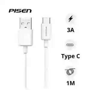 Cáp sạc Pisen - Mr White USB-A to C 1m 3A