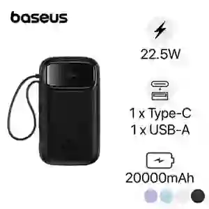 Pin sạc dự phòng Baseus Qpow2 màn hình số 20.000mAh 22.5W kèm cáp Lightning và Type-C