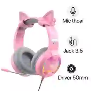 Tai nghe mèo chụp tai Havit HV-H2233D Gaming Headset - Hồng