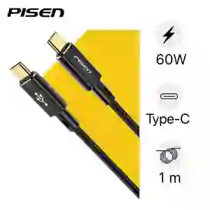 Cáp sạc nhanh Pisen Quick Platinum Type-C to Type-C 60W 1M
