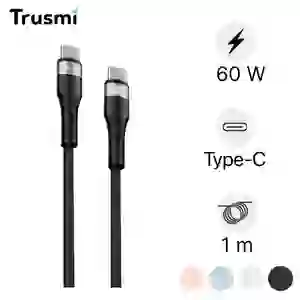 Cáp Trusmi Usb-C to Usb-C Silicone PD 60w dài 1m
