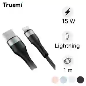 Cáp Trusmi Usb-A to Lightning Silicone 15w dài 1m