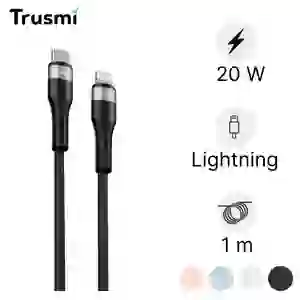 Cáp Trusmi Usb-C to Lightning Silicone PD 20w dài 1m